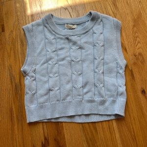 light blue sweater vest - small - lightly worn